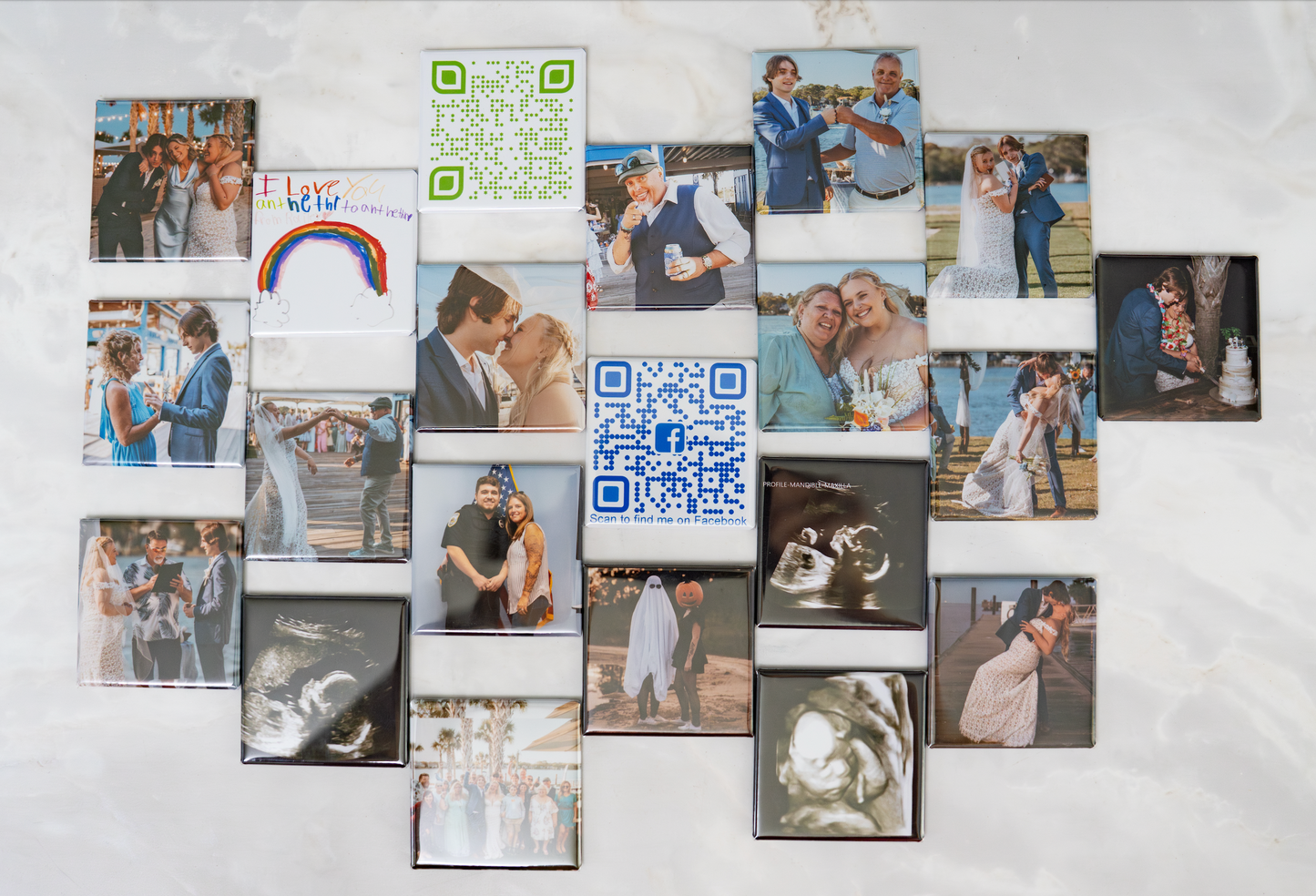 Set of 9 Custom Photo Magnets
